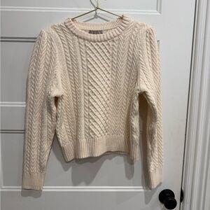 J. Crew Cream Cable Knit Sweater